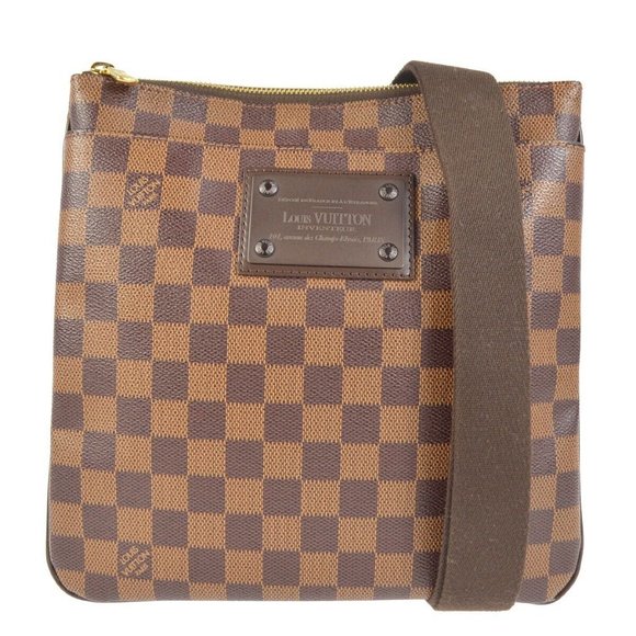 Louis Vuitton Damier Pochette Plate Brooklyn Shoulder Bag - Picture 1 of 15